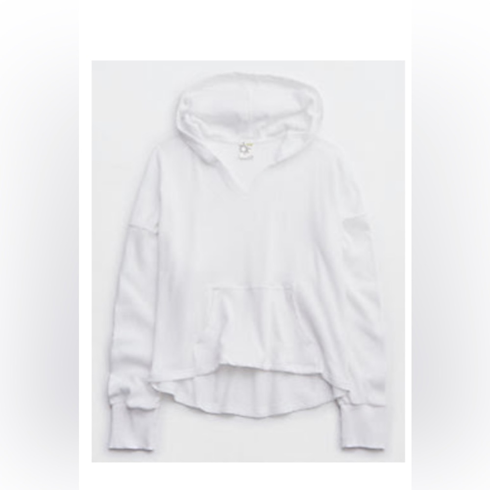 Offline by Aerie size medium white Waffle Hoodie NWT